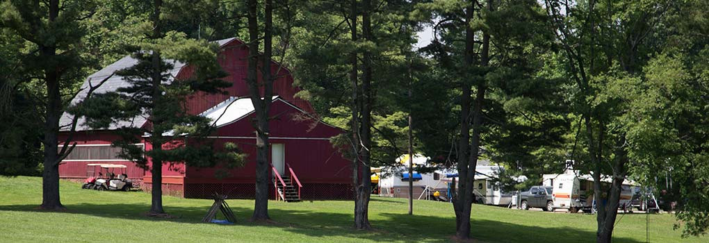 Barn with RV's to the right